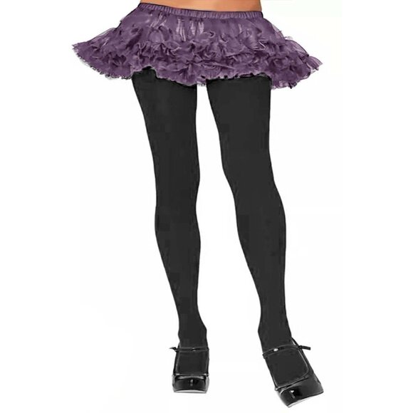 Opaque Nylon Lycra Tights Womens Plus Size Queen Stretchy Black Pantyhose - Picture 3 of 6